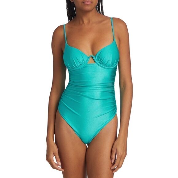 NEW SIMKHAI Laine Bustier One-Piece Swimsuit - Picture 1 of 10